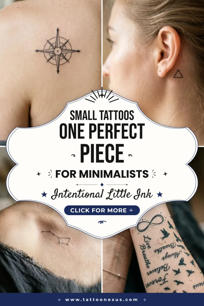 Small tattoos don't need to multiply endlessly. My minimalist approach focuses on one perfect piece over impulse collections — here's why fewer reads more powerfully.