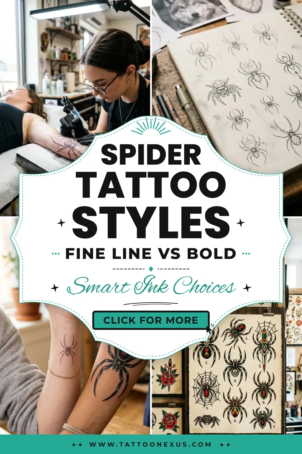 Spider Tattoo Placement Guide for Fine Line or Bold Styles