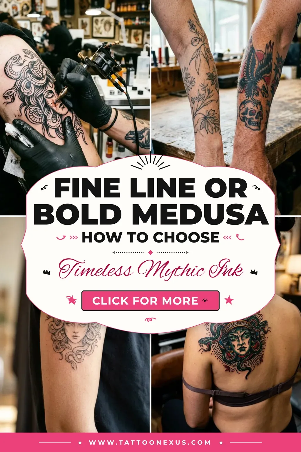 Medusa Tattoo Vision Guide for Fine Line or Bold Style